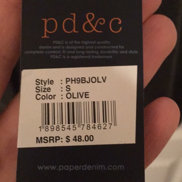 Dark olive green heathered henley - Picture 3 of 4